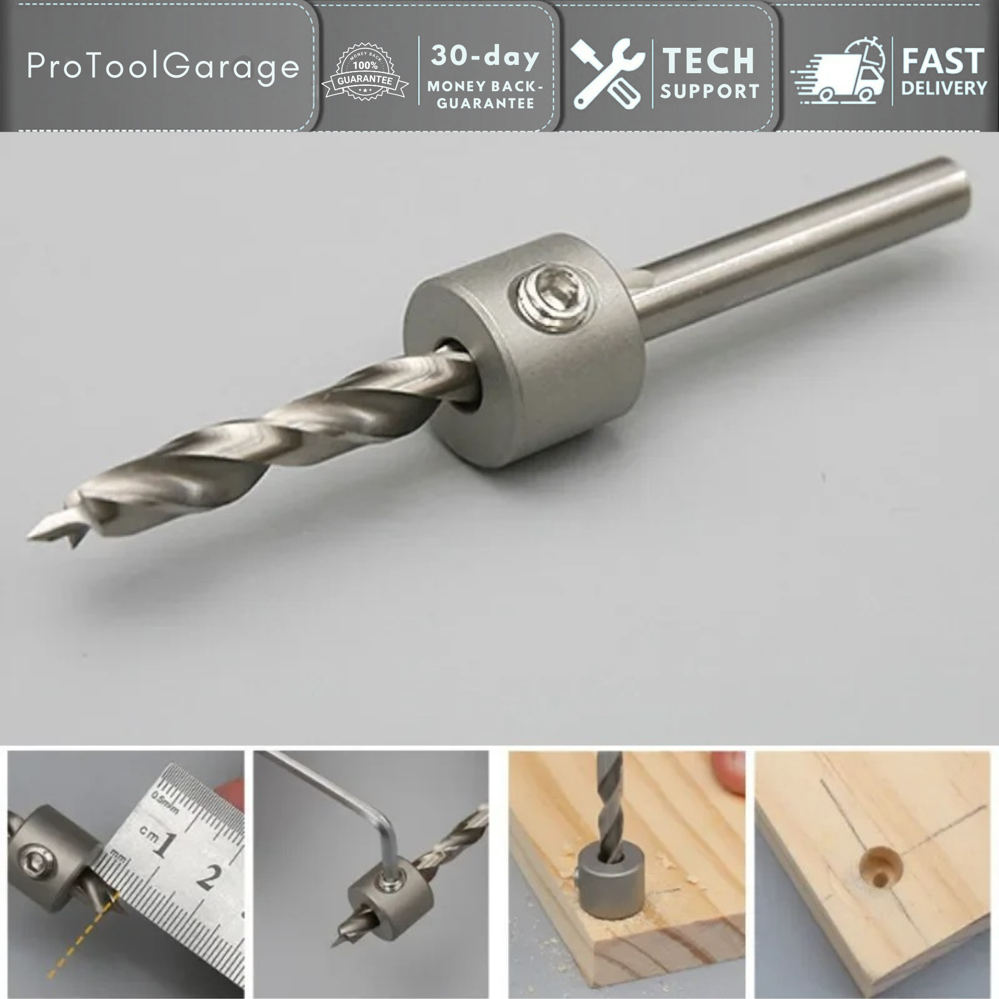ProToolGarage - 4-10mm Dowel Jig Drilling Bushing Dowel