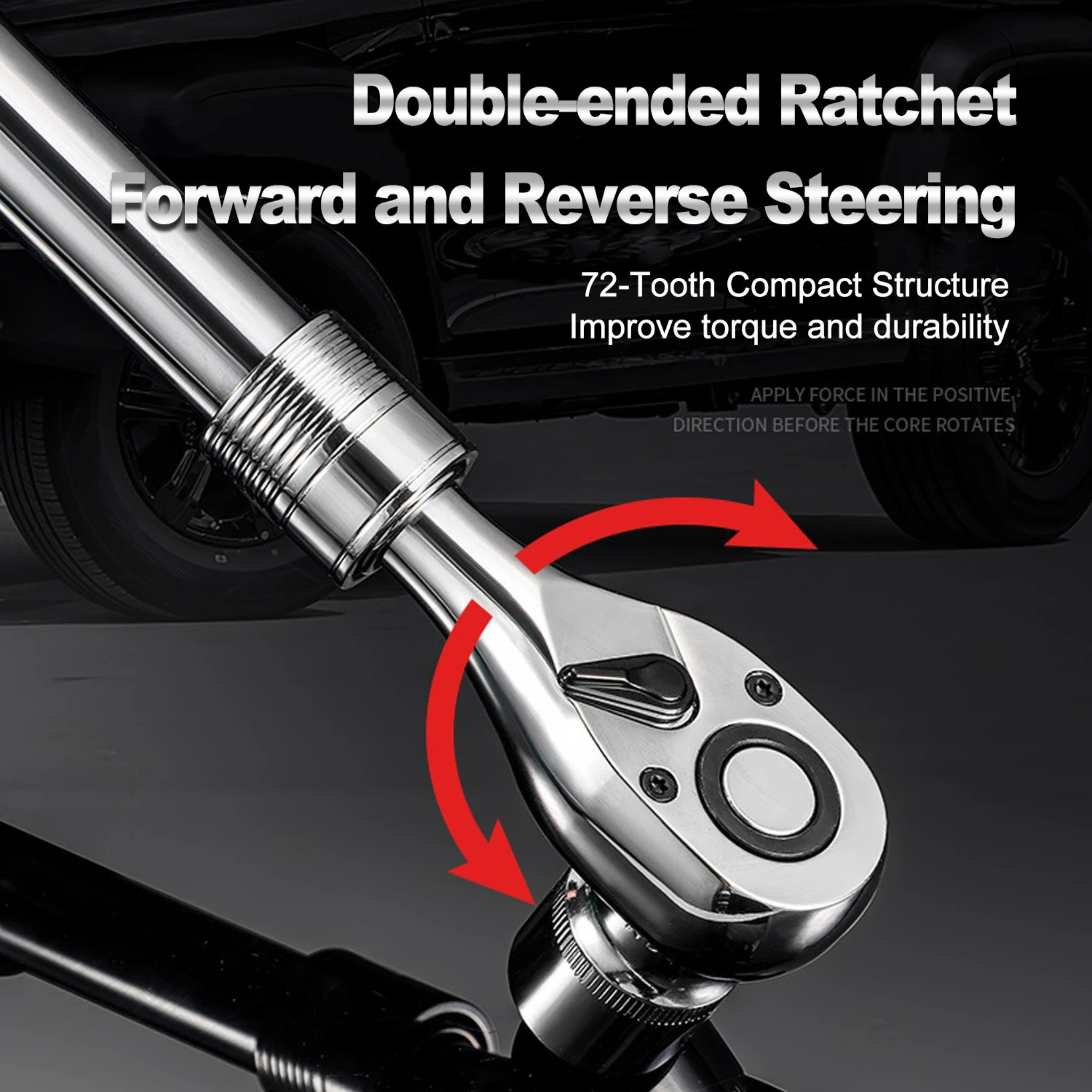 ProToolGarage - Ratchet Wrench, 72 Teeth/ 1/2-1/4-3/8 Zoll