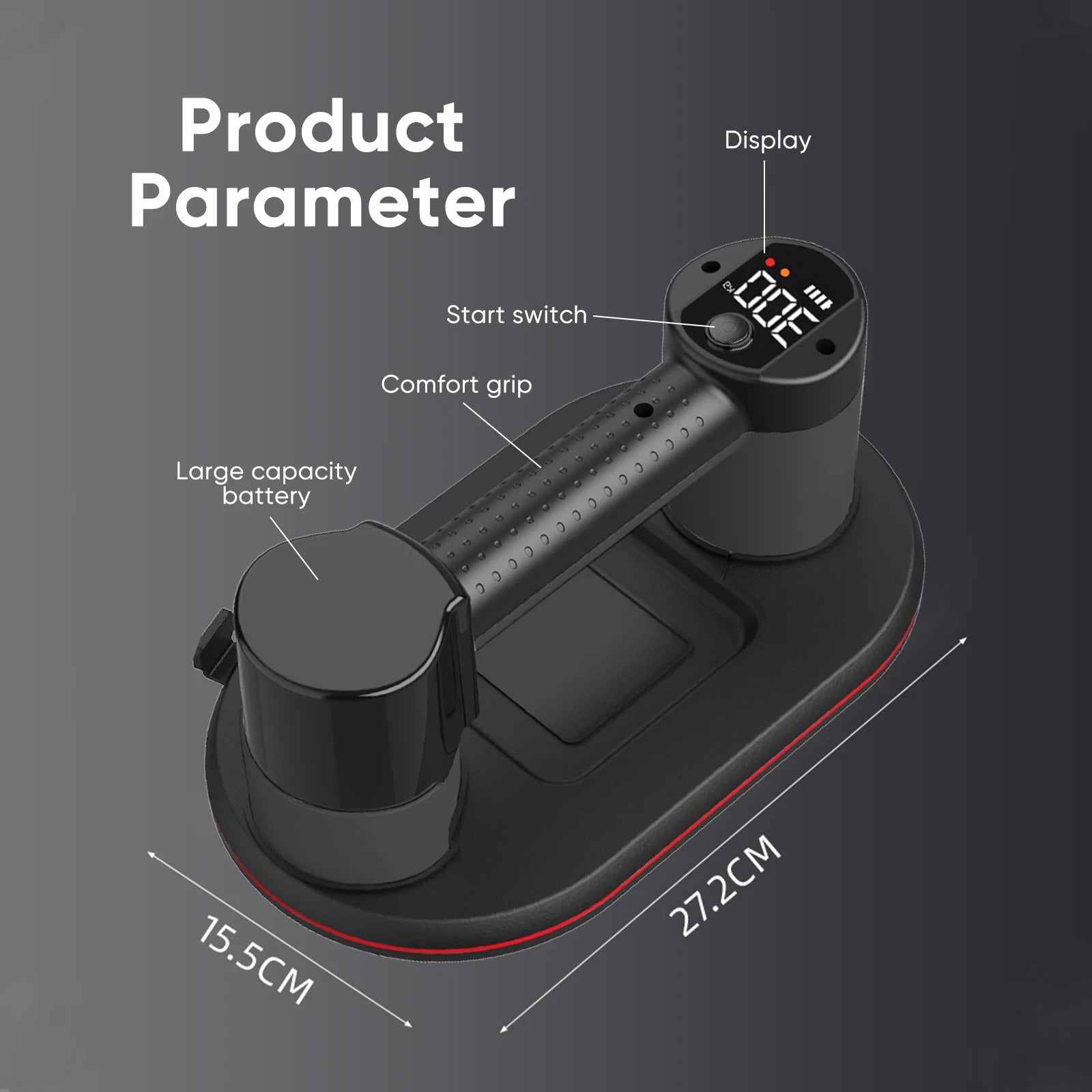ProToolGarage - Electric Vacuum Suction Cup 300kg