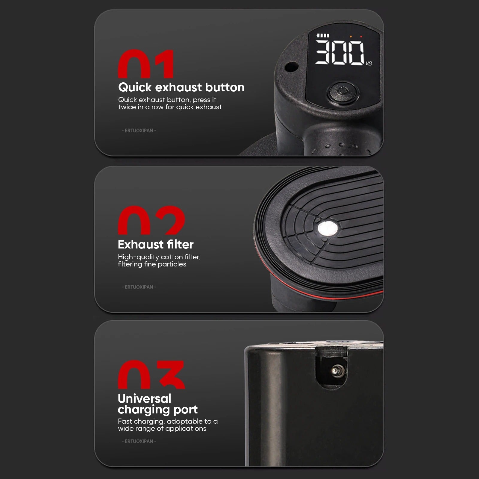 ProToolGarage - Electric Vacuum Suction Cup 300kg