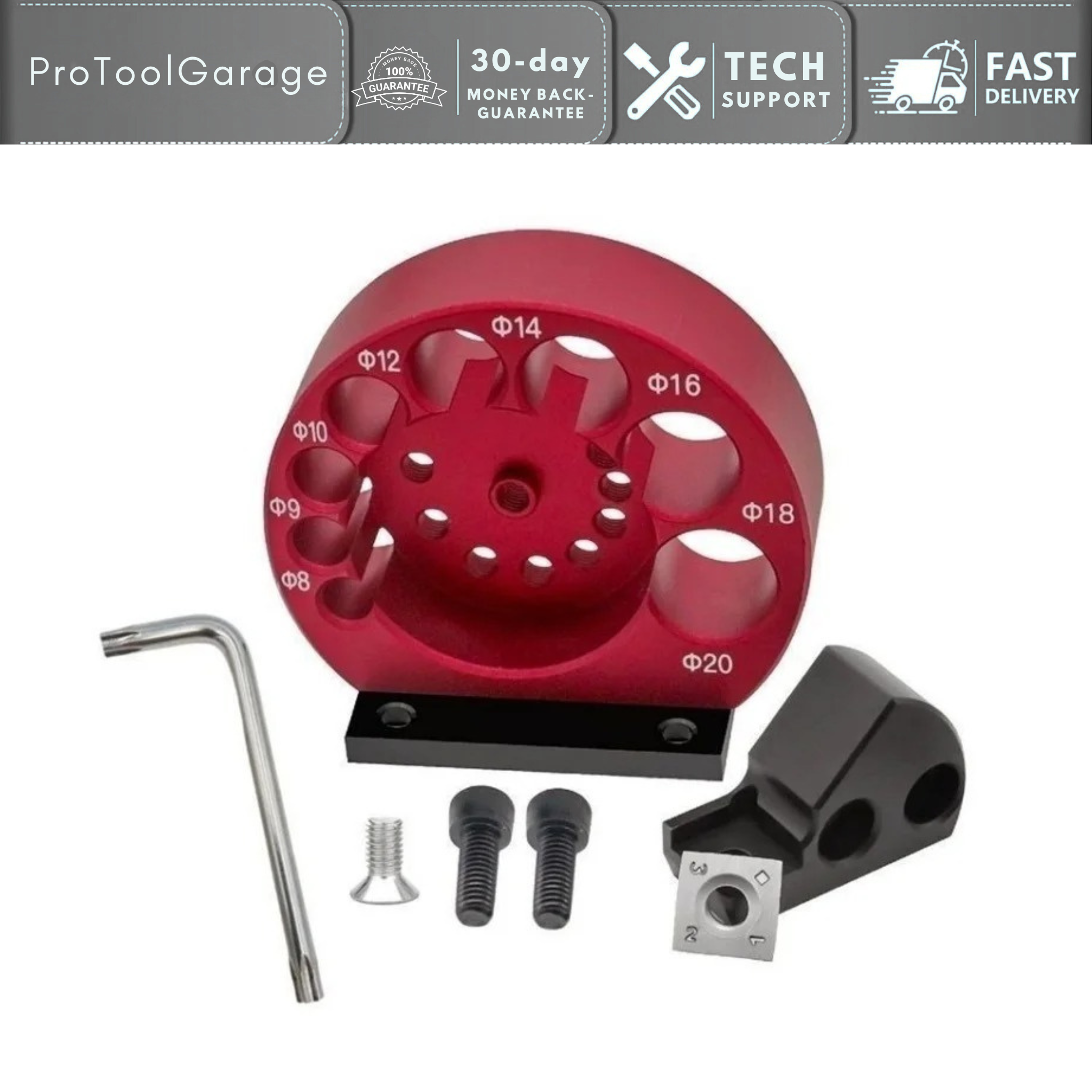 ProToolGarage - 1 Set 8-Hole Adjustable 8mm-20mm Dowel Maker