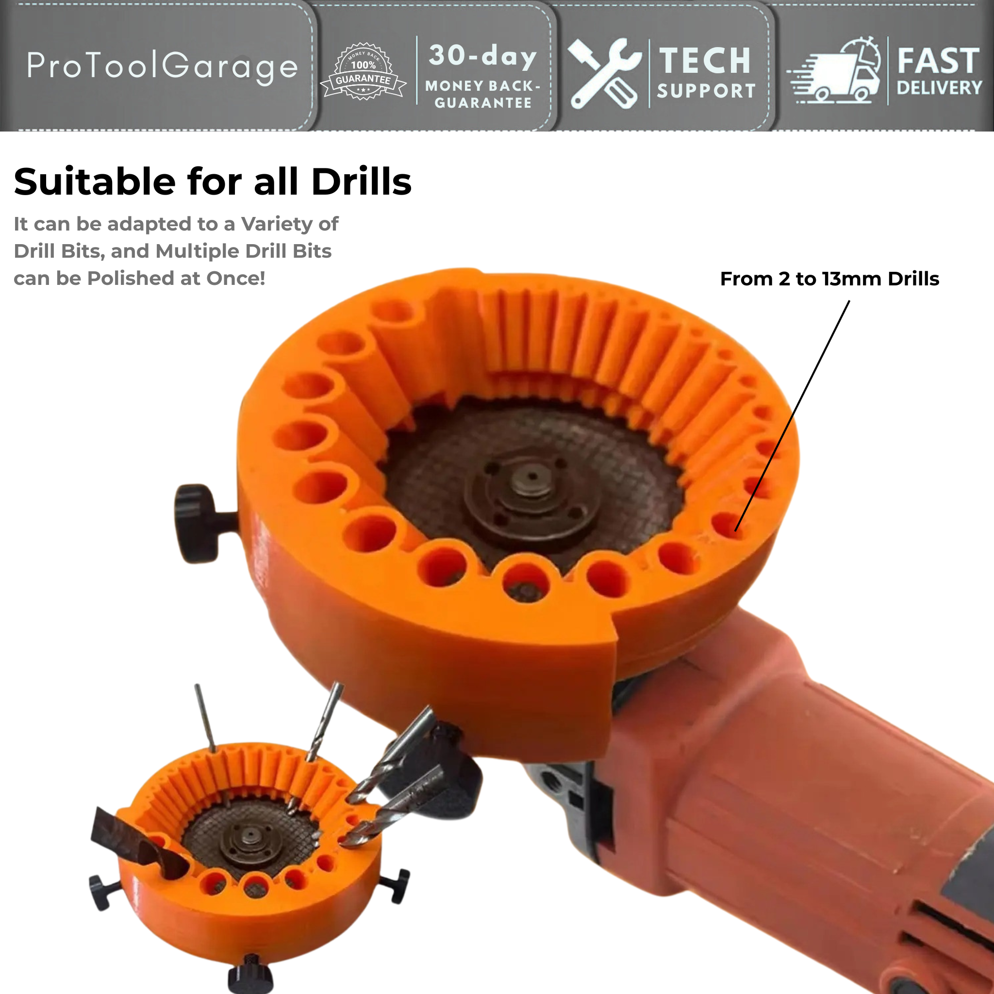 ProToolGarage - 2-13mm Drill Bits Multipurpose Drill Grinding Sharpener