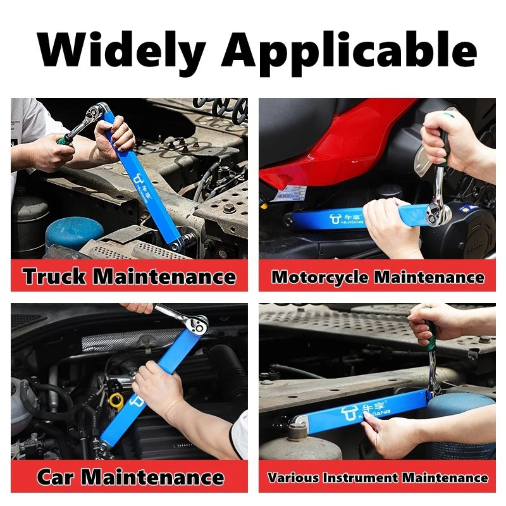 ProToolGarage - Zero-offset extension wrench - 1/2-1/4-3/8 Zoll