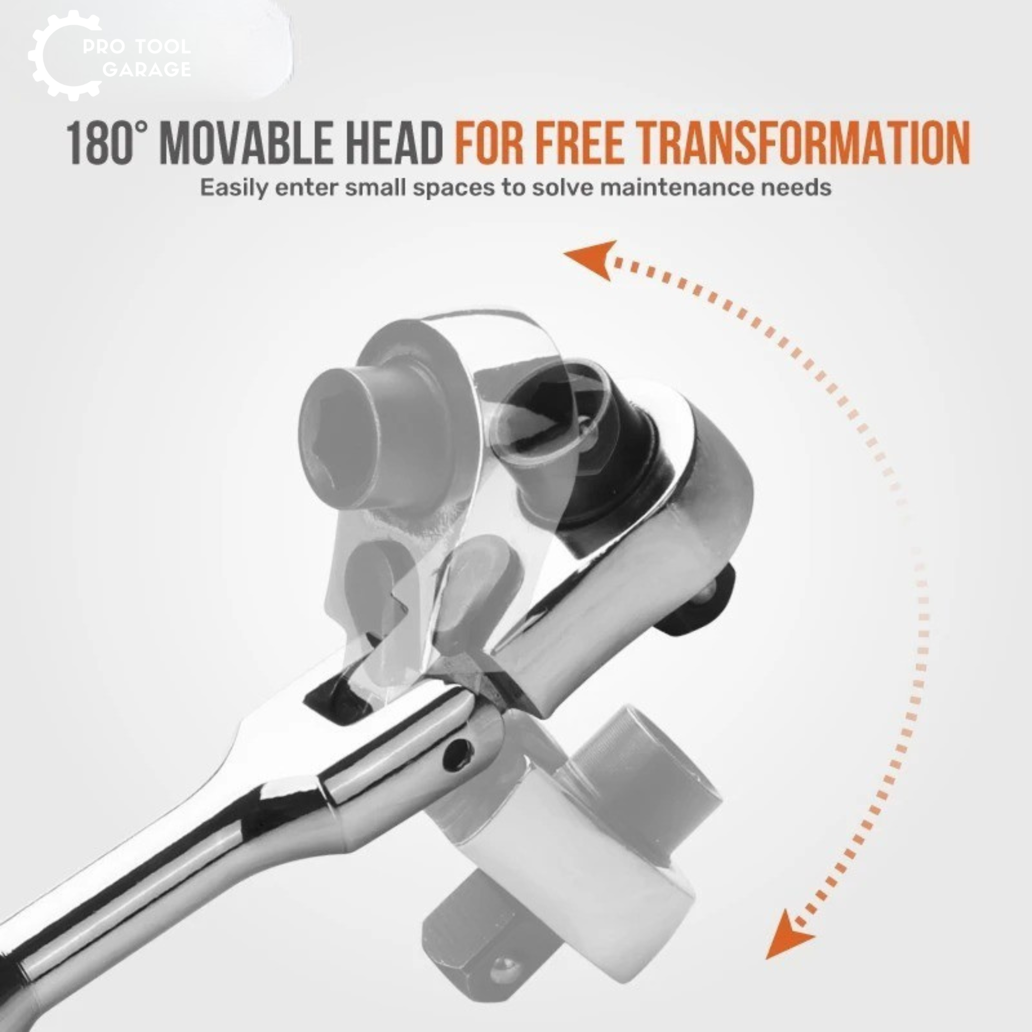 ProToolGarage - High-Spec 2-in-1 Mini Ratchet Wrench